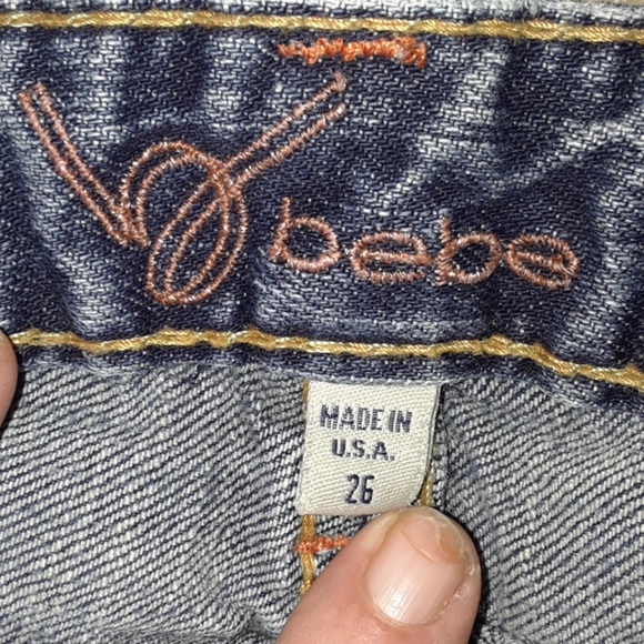 bebe denim Kayla Hand Stitch Distressed Jeans - Picture 7 of 8